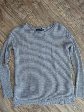 Women's Brown Ribbed Wool Blend Sweater